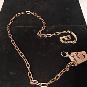 Source Unknown Gold Chain Belt
